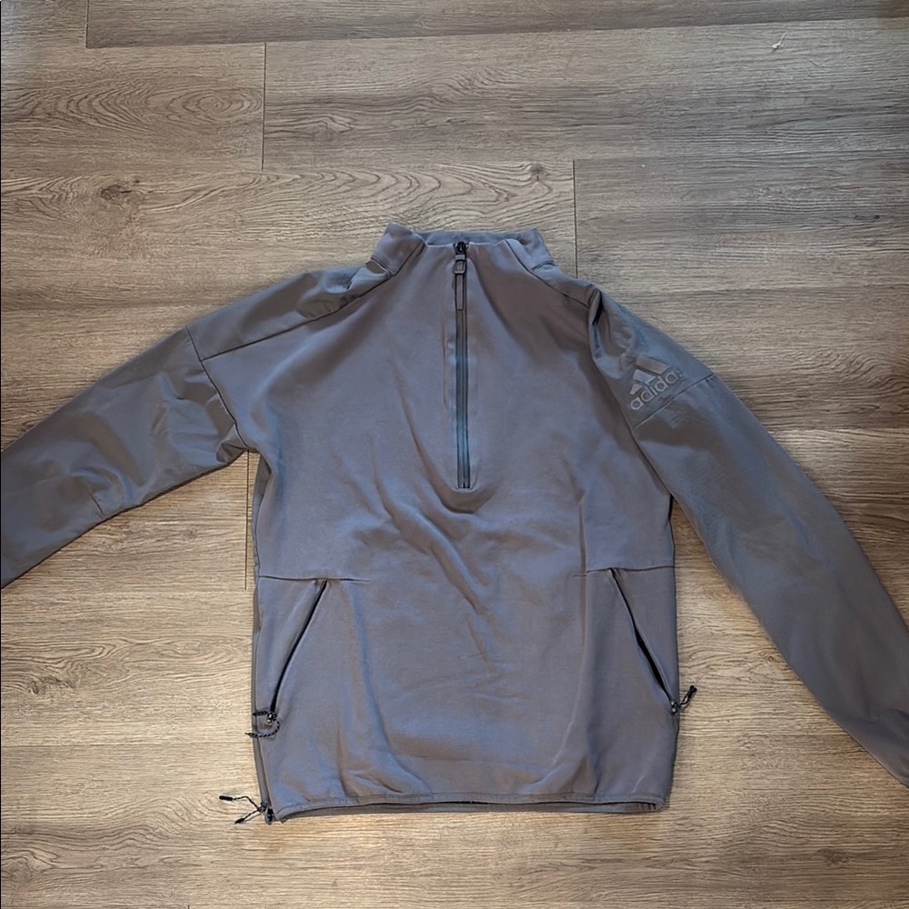 Adidas Charcoal Quarter-Zip Pullover